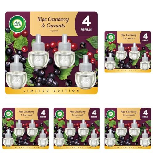Air Wick Plug-In Refills 0.67 Fl Oz Pack of 20 Ripe Cranberry & Currants Scented Oil