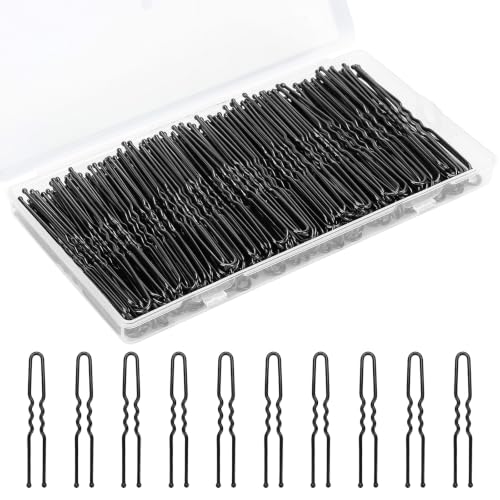 DySaLic 2.8 Inch U Shaped Heavy Duty Hair Pins 200 Pcs Black