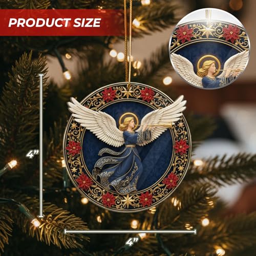 Nativity Angel Christmas Ornament - Religious Holiday Tree Decor for Women