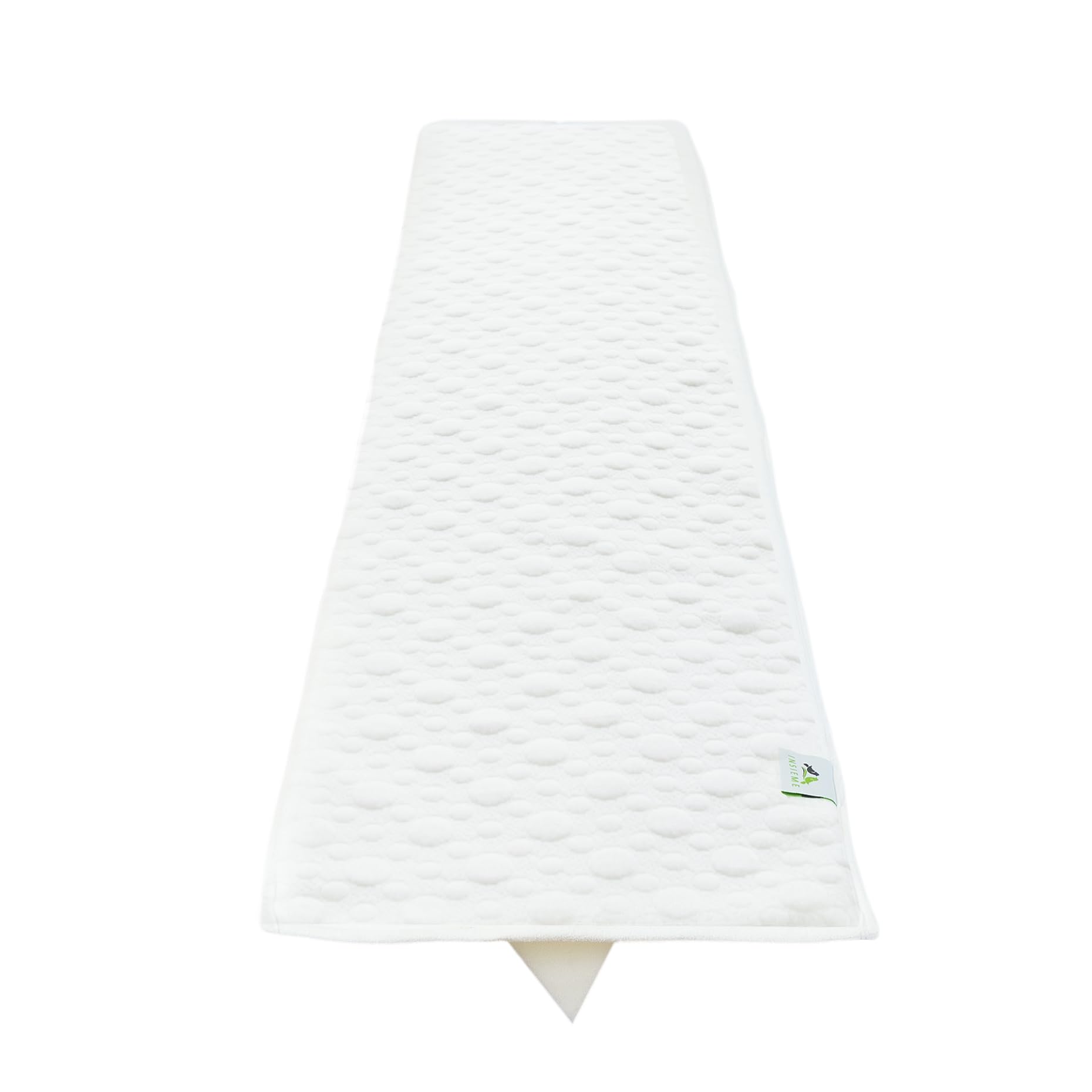 Insieme 12 x77 inch Bed Bridge Twin to King - Split King Gap Filler for Adjustable Bed - Hypoallergenic Fabric - White, Thin and Strapless