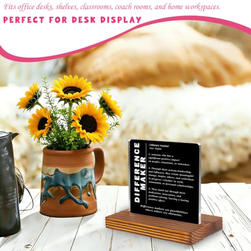 Mentor Coach Appreciation Gift Acrylic Desk Plaque with Wood Stand