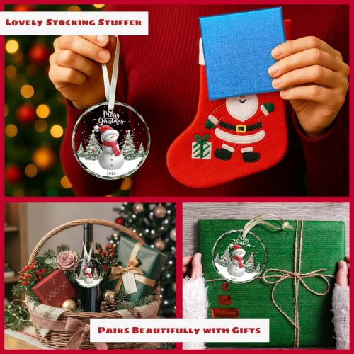 Snowman Christmas Ornament 2026 - Snowman Ornament for Tree, Holiday Decor