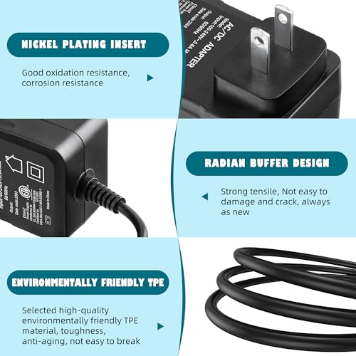 12.6V 2-Prong AC/DC Adapter Compatible with AIPER Seagull 1000
