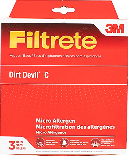 3M Filtrete Dirt Devil C Micro Allergen Vacuum Bags - 3 Pack