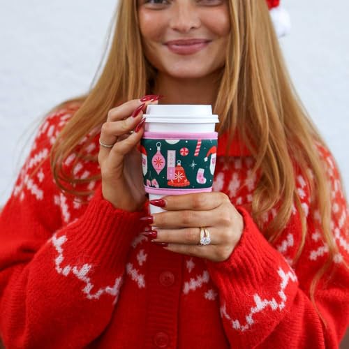 Reusable Insulated Coffee Sleeve - Tis the Season, One Size HotSok