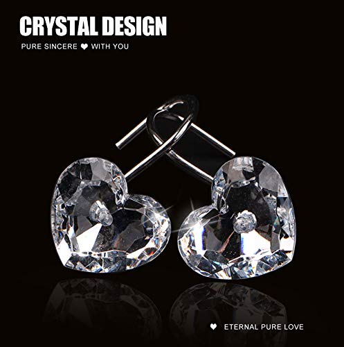 Gracelife 12 Heart Shaped Rhinestone Shower Curtain Hooks