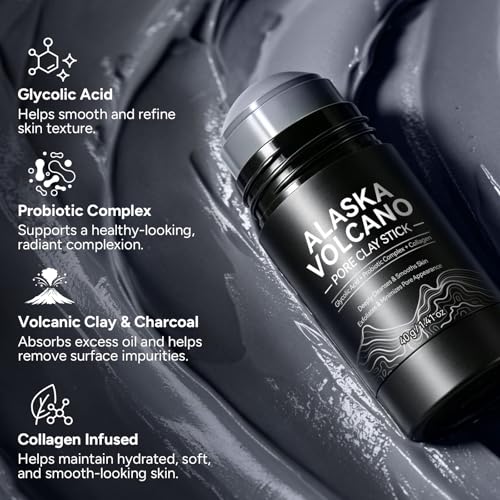 Alaska Volcano Clay Mask Stick 2 PCS - Deep Cleansing & Blackhead Remover