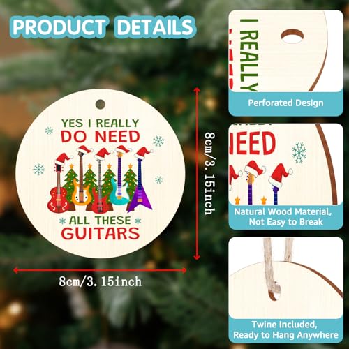 Wooden Guitar Ornament - Unique Gift for Music Lovers
