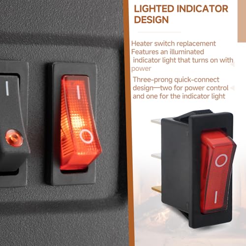 Electric Fireplace Switch 120927-24 with Lighted Indicator