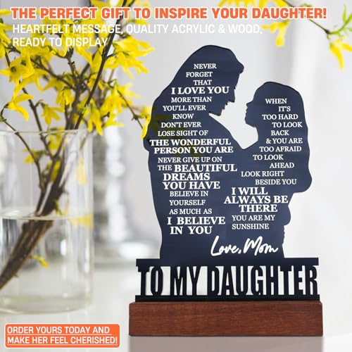 Mother Daughter Acrylic Plaque - Heartfelt Inspirational Gift