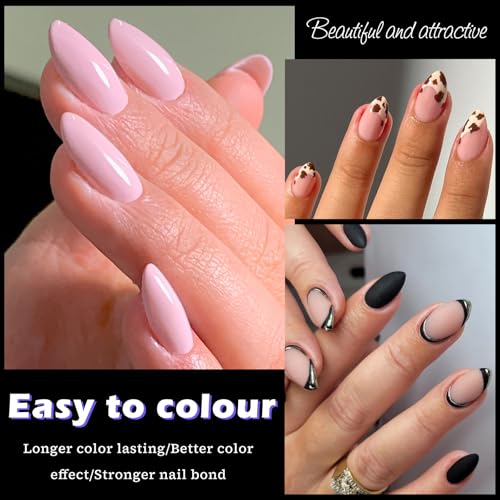 Short Stiletto Gel Nail Tips 240pc Clear Full Cover Press On Nails
