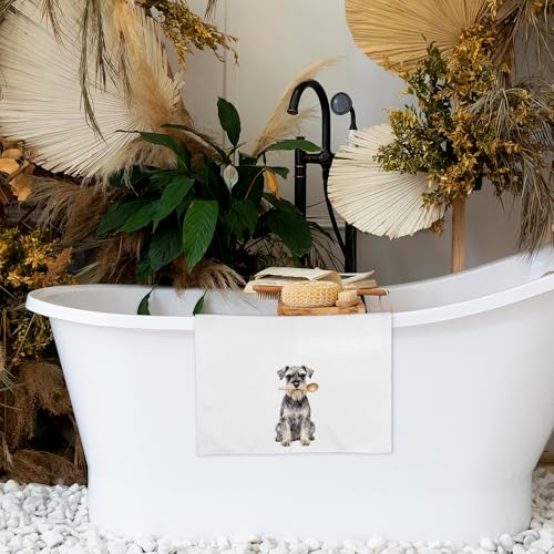 Mini Schnauzer Kitchen Towels - Funny Dog Gifts, 16x24 Inch
