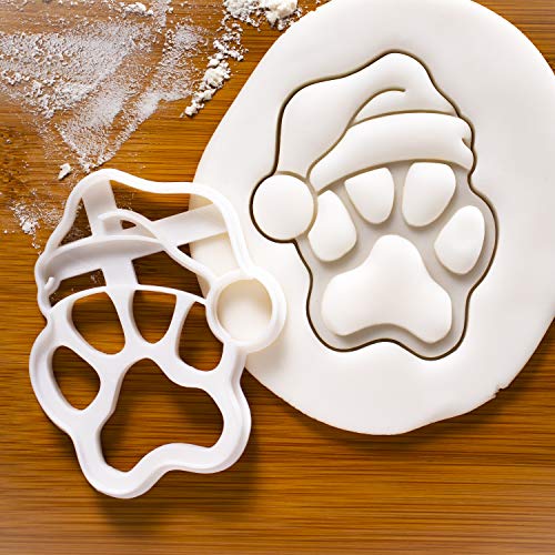 Realistic Santa Paw Cookie Cutter - Bakerlogy, 7x8.5cm, 5mm Dough Thickness