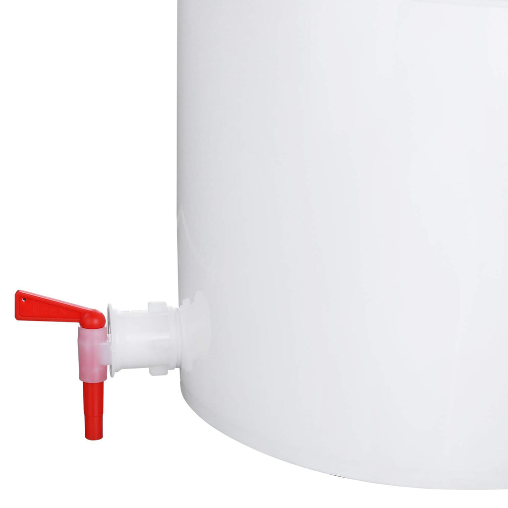 U.S. Solid 2-Pack Plastic Fermenter - 6.5 Gallon Food-Grade Fermenting Bucket Homebrewing Fermentor with Spigot and Airlock