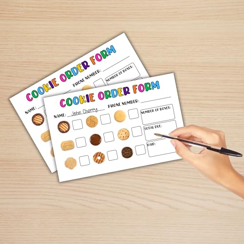 Scout Cookie Order Forms 50 Pack 5.5 x 8.5 Inch Paper Supplies