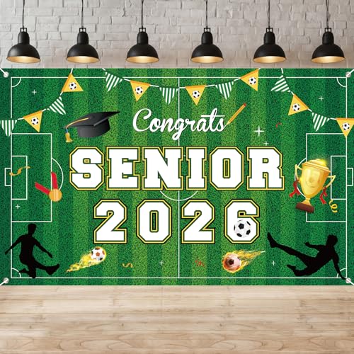 Soccer Graduation Banner | Class of 2026 Decor | 71x43in