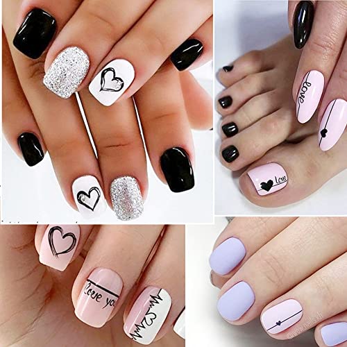 Valentine's Day Nail Stickers - 3D Self-Adhesive Nail Art Decals