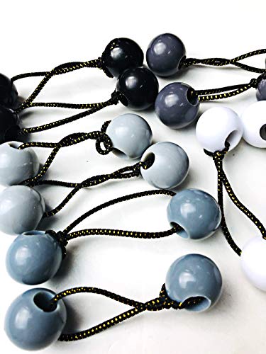 New Tara Girls Bubble Ball Ponytail Elastics Multi Grey 10 Pack