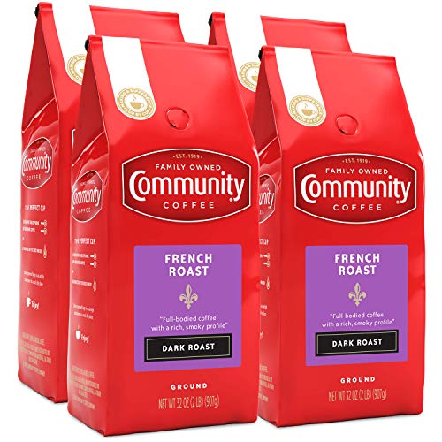 Community Coffee French Roast - Extra Dark, 32 Ounce (Pack of 4)