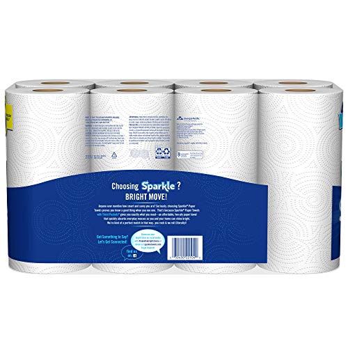 Sparkle Paper Towel, Pick-A-Size, White, 8 ct (Packaging May Vary)