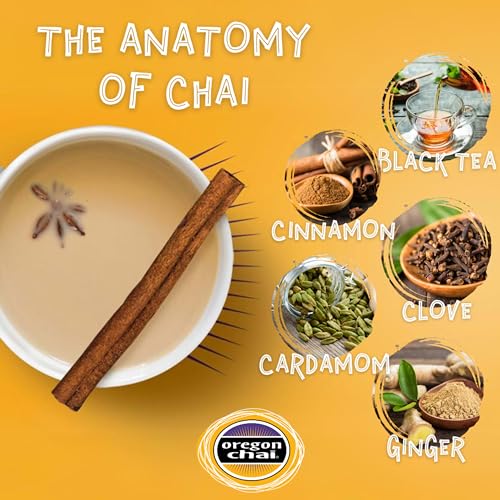 Oregon Chai Sugar Free Chai Concentrate, 32oz - Authentic Spiced Flavor