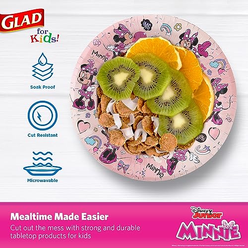 Glad for Kids Disney Minnie Mouse Paper Bowls, 12 Oz, 40 Count