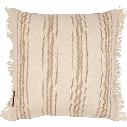 Primitives by Kathy Decorative Pillow - Highland Cow/Zipper Cover/Farmhouse Collection/Featuring a Stitched Art Panel/Frayed Border/Rustic/Homestead/Throw Pillow/Couch/Office Decor/farmlife