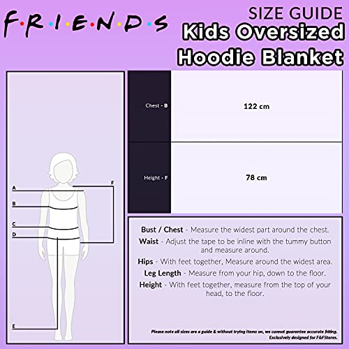 Friends Wearable Blanket Hoodie for Girls - Cozy Sherpa Fleece