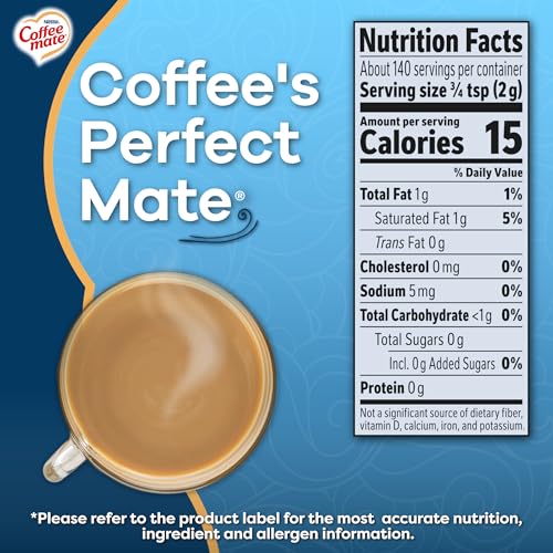 Coffee mate Sugar-Free French Vanilla Powdered Coffee Creamer, 10.2oz (6 Pack)