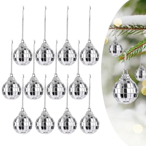 12PCS Mini Silver Disco Balls for Party Decorations & Festive Events