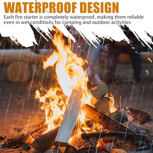 30 Pack Waterproof Quick Instant Fire Starters for Camping & BBQ