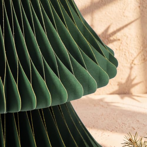 Olive Green 4 ft Honeycomb Paper Christmas Tree - Large Foldable Holiday Decor