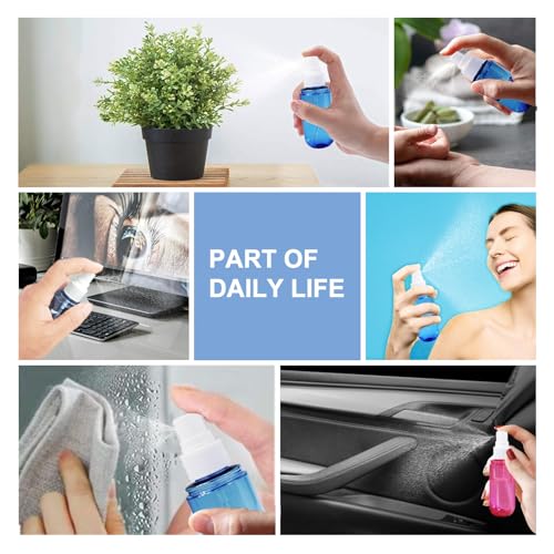 YOCASII 3PCS Mini Travel Spray Bottles, 1.9oz Clear Leak-Proof Atomizers
