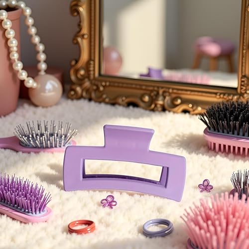 Purple Hair Claw Clip Retro Hollow Large Strong Hold for Women