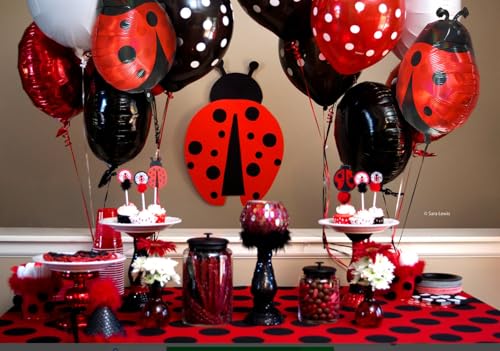 Ladybug Foil Balloons (24x19in) - 2pcs for Parties & Events
