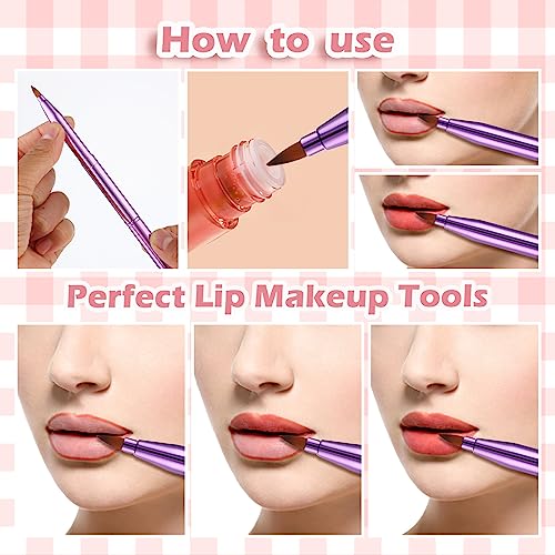 WLLHYF Dual-End Retractable Lip Brush & Eyeshadow Makeup Applicator