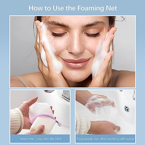 Kootinn Exfoliating Mesh Soap Pouch 10-Pack - Double Layer Soap Saver Sack