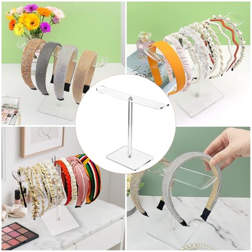 Acrylic Headband Holder Organizer for Women & Girls - Compact Display Stand