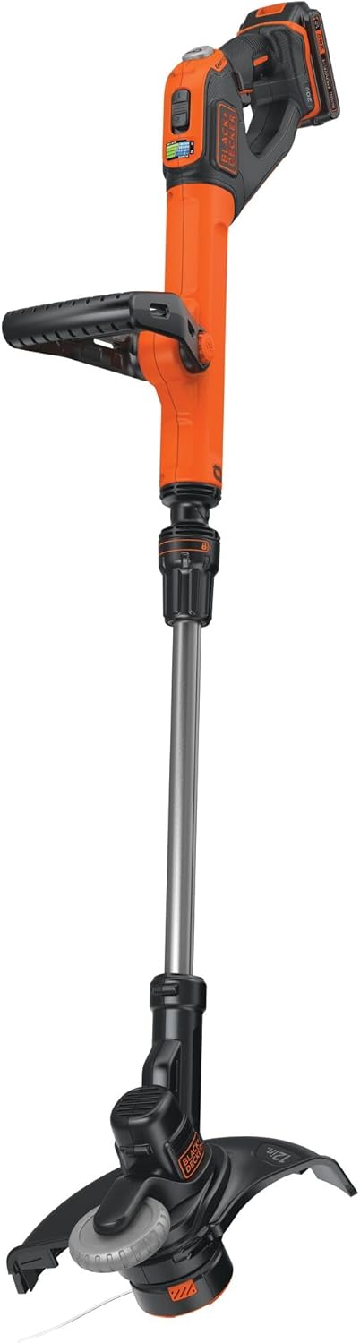 BLACK+DECKER 20V MAX Cordless String Trimmer & Edger - 12 Inch, 2-Speed Control, 2 Batteries & Charger Included