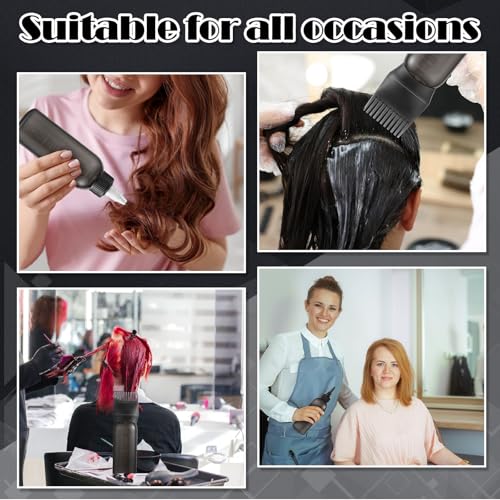 Root Comb Applicator Bottle for Hair Dye & Oil - 6 oz Black