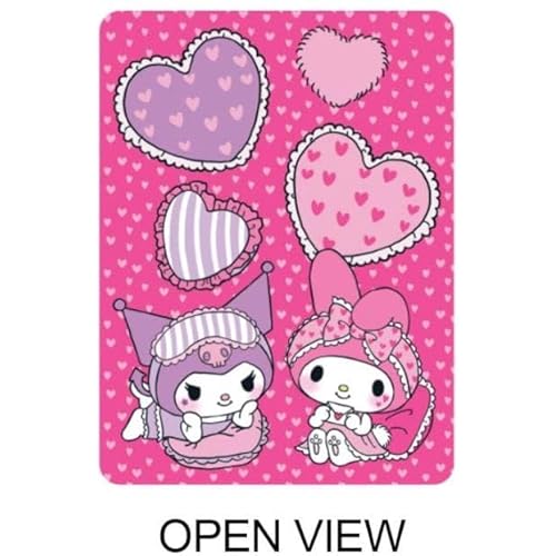 SANRIO My Melody Kuromi Fleece Throw Blanket - 45'x60' Pink Soft Blanket