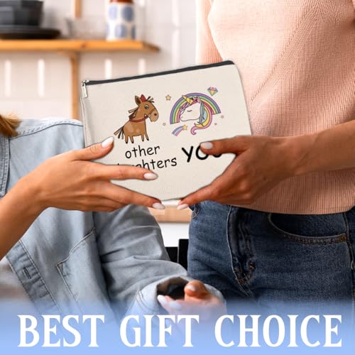 Funny Gifts for Daughter Makeup Bag Travel Toiletry Pouch