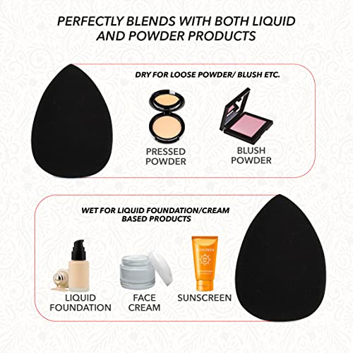 ForPro Expert Makeup Sponge Blender - Latex-Free Black Beauty Sponge