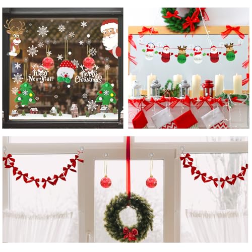 20 Pack Mini Clear Suction Cup Hooks 0.8 Inch with Metal Hooks - Reusable, No Damage