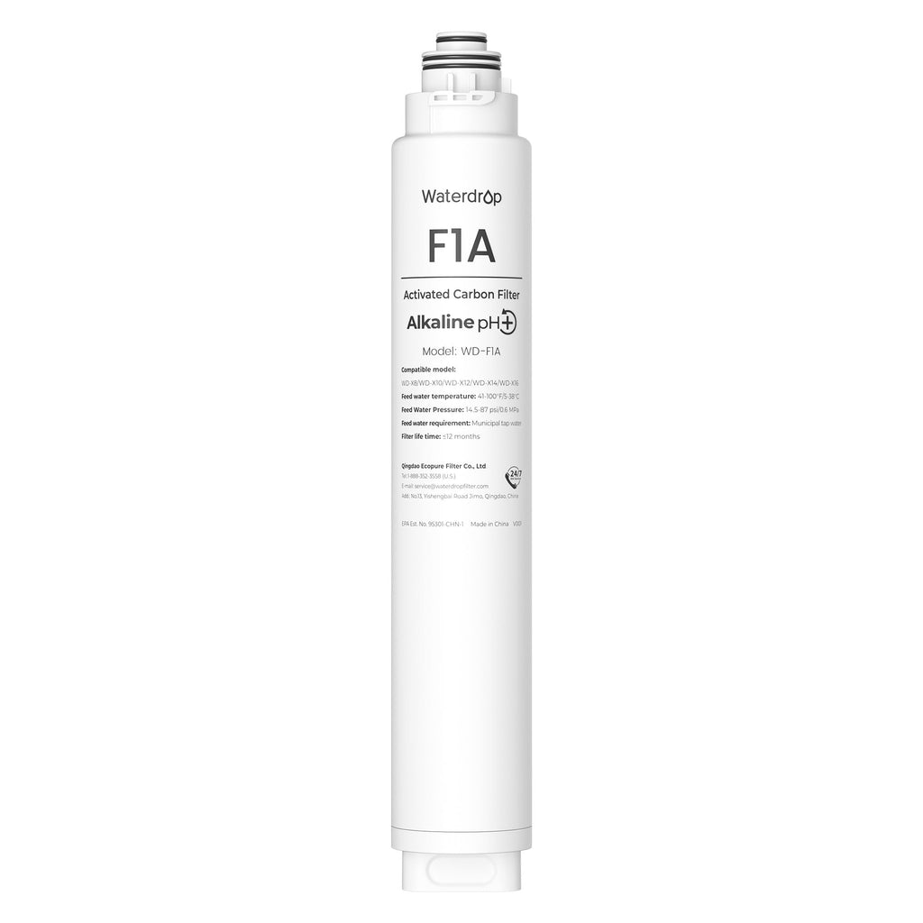 Waterdrop F1A Alkaline Mineral Filter, Replacement for X8-WAN & X12 & X12-WAB & X12-PRO & X16 & X16-BAS Tankless Reverse Osmosis System, Minerals Added, 12-month Lifetime