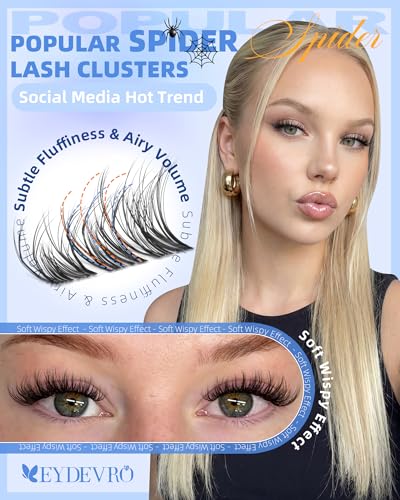 EYDEVRO Spider Lash Clusters Wispy DIY Eyelash Extensions DD Curl 10-14mm