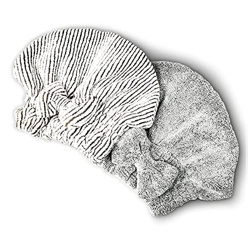 Microfiber Hair Towel Wrap Set for Curly & Thick Hair - 2 Pcs