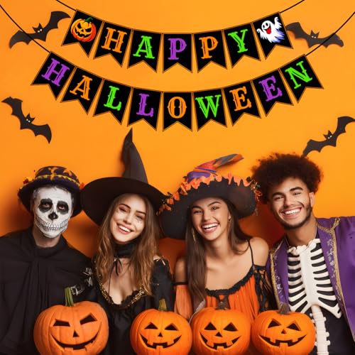 Happy Halloween Banner, Thick Cardstock Party Decoration Supply
