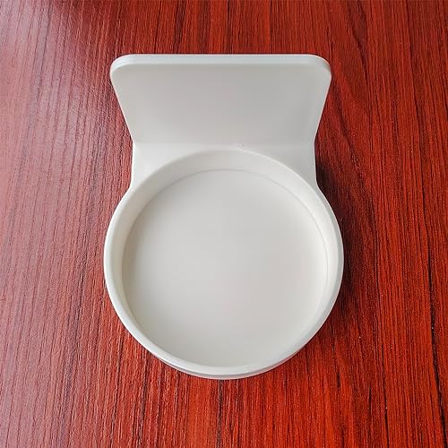 2-Pack Round Floating Shelf - Adhesive Wall-Mounted Cup Holder