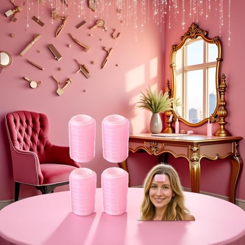 Self-Adhesive Hair Rollers for Volume & Bangs - 3 Inch 4 Pcs
